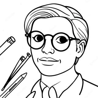 Glasses Coloring Page 14609-11798