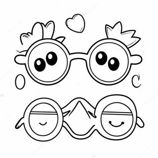 Funny Glasses Coloring Page 14610-11801