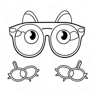 Funny Glasses Coloring Page 14610-11802