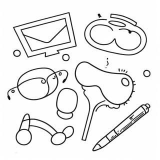 Funny Glasses Coloring Page 14610-11803