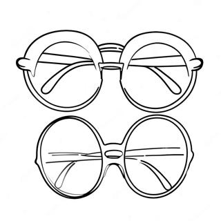 Funny Glasses Coloring Page 14610-11804