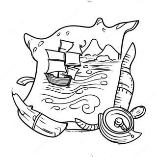 Treasure Map Coloring Page 14619-11805