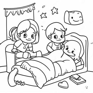 Sleepover Fun Activities Coloring Page 14629-11816