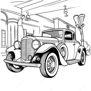 Vintage Car Show Coloring Page 1462-1217