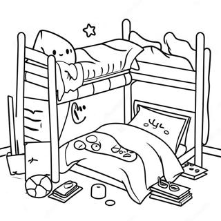 Cozy Sleepover Scene Coloring Page 14630-11819