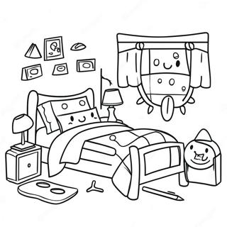 Cozy Sleepover Scene Coloring Page 14630-11820