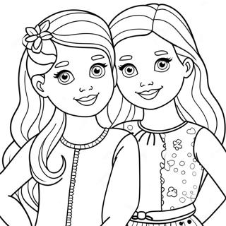 Cute Barbie Chelsea With Friends Coloring Page 14640-11823