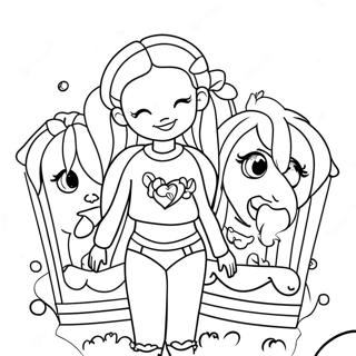 Cute Barbie Chelsea With Friends Coloring Page 14640-11824