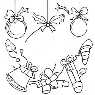 Christmas Around The World Festive Decorations Coloring Page 14649-11826