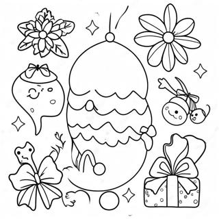 Christmas Around The World Festive Decorations Coloring Page 14649-11828