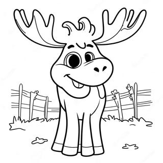 Tyrone The Friendly Moose Coloring Page 14660-11847