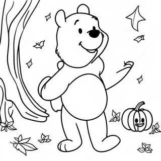 Winnie The Pooh Halloween Coloring Page 14669-11842