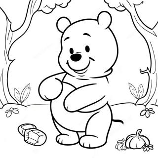 Winnie The Pooh Halloween Coloring Page 14669-11843