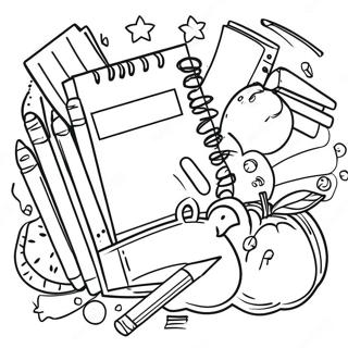 Fun K 12 School Supplies Coloring Page 14680-11856