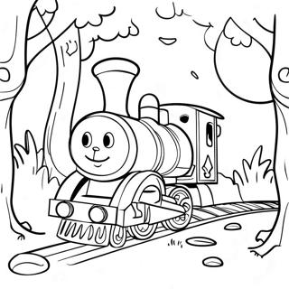 Choo Choo Charles In A Spooky Forest Coloring Page 14700-11874