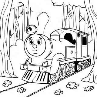 Choo Choo Charles In A Spooky Forest Coloring Page 14700-11876