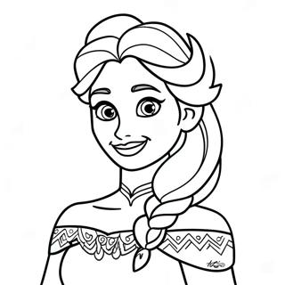 Frozen 2 Elsa With Hair Down Coloring Page 14729-11894