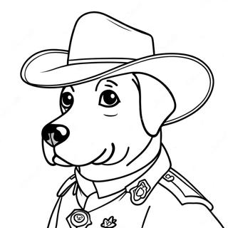 Sheriff Labrador Coloring Page 14739-11904