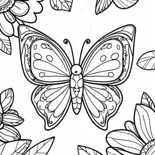 Colorful Butterfly Transformation Coloring Page 14760-11924