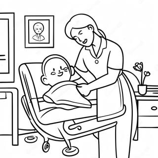 Friendly Nurse Helping Patient Coloring Page 14790-11946