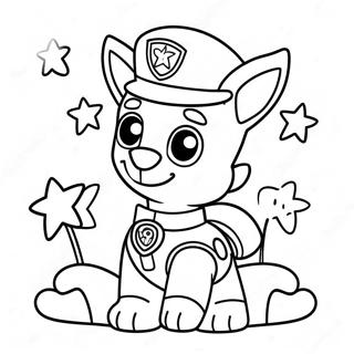 Liberty Paw Patrol With Stars Coloring Page 14800-11953