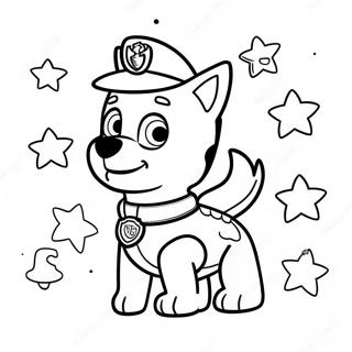 Liberty Paw Patrol With Stars Coloring Page 14800-11954