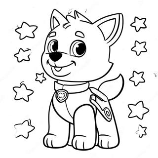 Liberty Paw Patrol With Stars Coloring Page 14800-11955