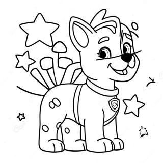 Liberty Paw Patrol With Stars Coloring Page 14800-11956