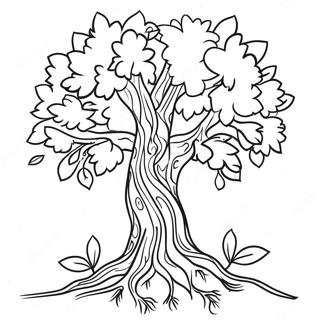 Tu Bishvat Tree Coloring Page 14829-11974