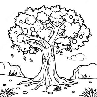 Tu Bishvat Tree Coloring Page 14829-11976