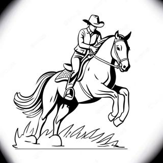 Barrel Racing Horse And Rider Coloring Page 14839-11982