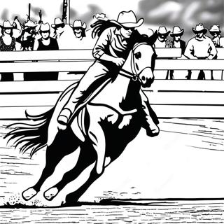 Fast Barrel Racing Action Coloring Page 14840-11986