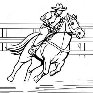 Fast Barrel Racing Action Coloring Page 14840-11988