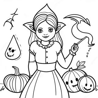 Gothic Witchcraft Coloring Page 14849-11991