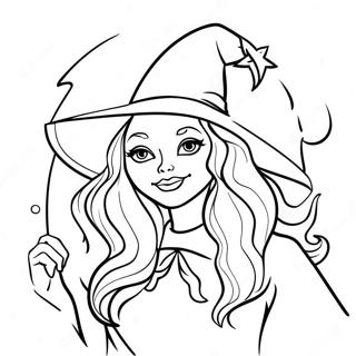 Mysterious Gothic Witch Coloring Page 14850-45597