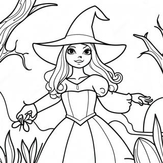 Mysterious Gothic Witch Coloring Page 14850-45599