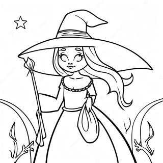 Mysterious Gothic Witch Coloring Page 14850-45600