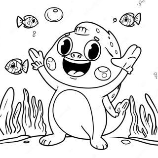 Adventurous Sandy Cheeks Underwater Coloring Page 14870-12006