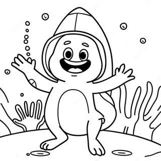 Adventurous Sandy Cheeks Underwater Coloring Page 14870-12007