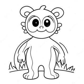 Creepy Huggy Wuggy In Shadows Coloring Page 14890-12020