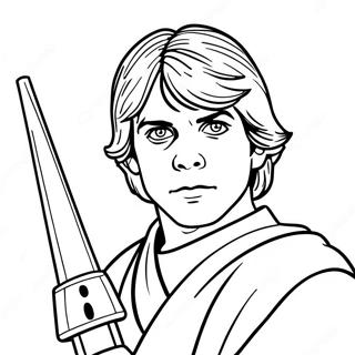 Luke Skywalker With Lightsaber Coloring Page 14940-12061