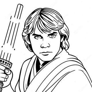 Luke Skywalker With Lightsaber Coloring Page 14940-12064