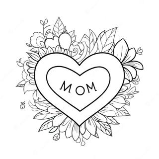 Heart Mom Coloring Pages