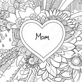 Heart Mom Coloring Page 14949-12066