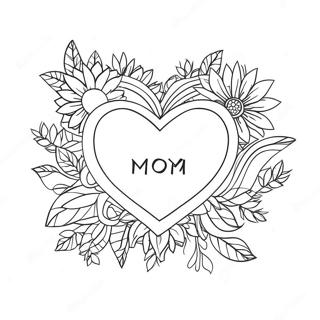 Heart Mom Coloring Page 14949-12068