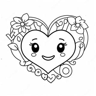 Cute Heart Mom Coloring Page 14950-12071