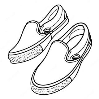 Vans Classic Slip On Shoes Coloring Page 14969-12082