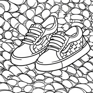 Vans Checkerboard Pattern Shoes Coloring Page 14970-12086