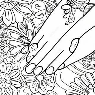 Nail Art Coloring Page 14989-12098