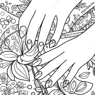 Nail Art Coloring Page 14989-12099